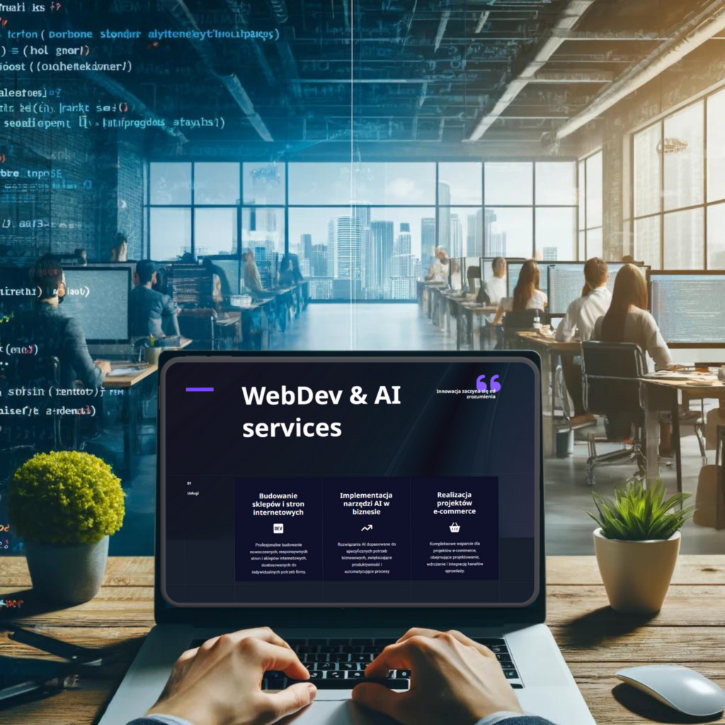 Web Developer tworzy stronę internetową